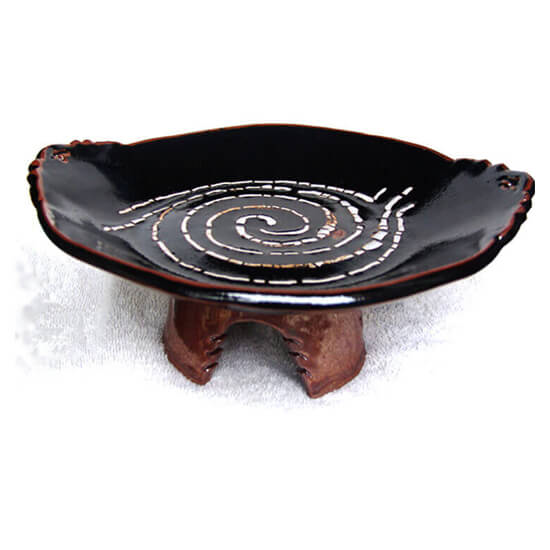 High-fired stoneware tray